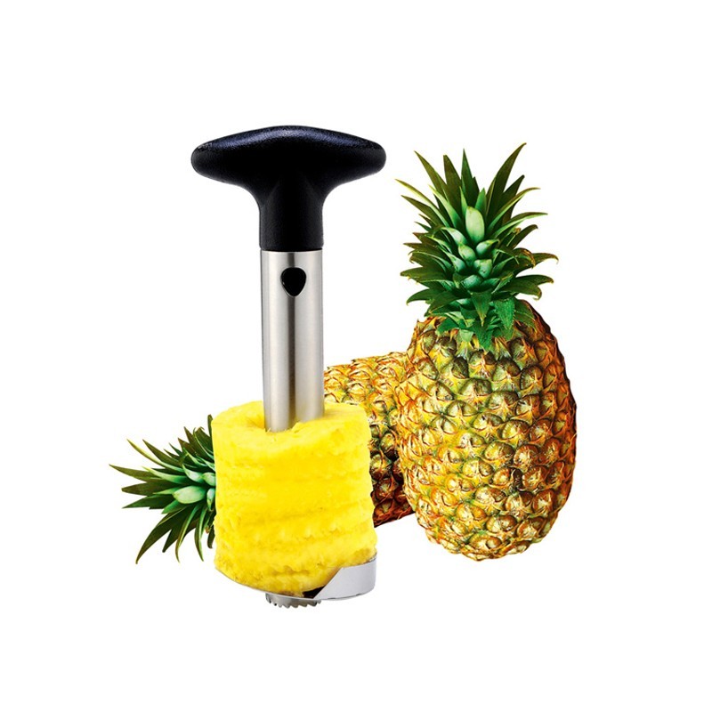 Stainless Steel Pineapple Corer Slicer Handheld Cylindrical Pineapple Cutter