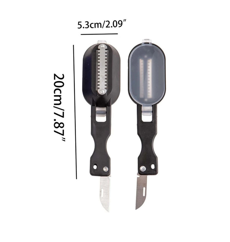 1 pc Fish Scale Scraper Stainless Steel Remover – Durable Kitchen Cleaning Tool