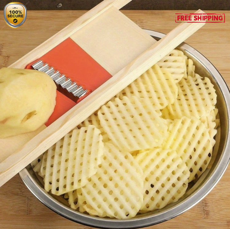 1PC Manual Potato Cutter – Wavy Veggie Slicer for Kitchen & Meal Prep – NEW