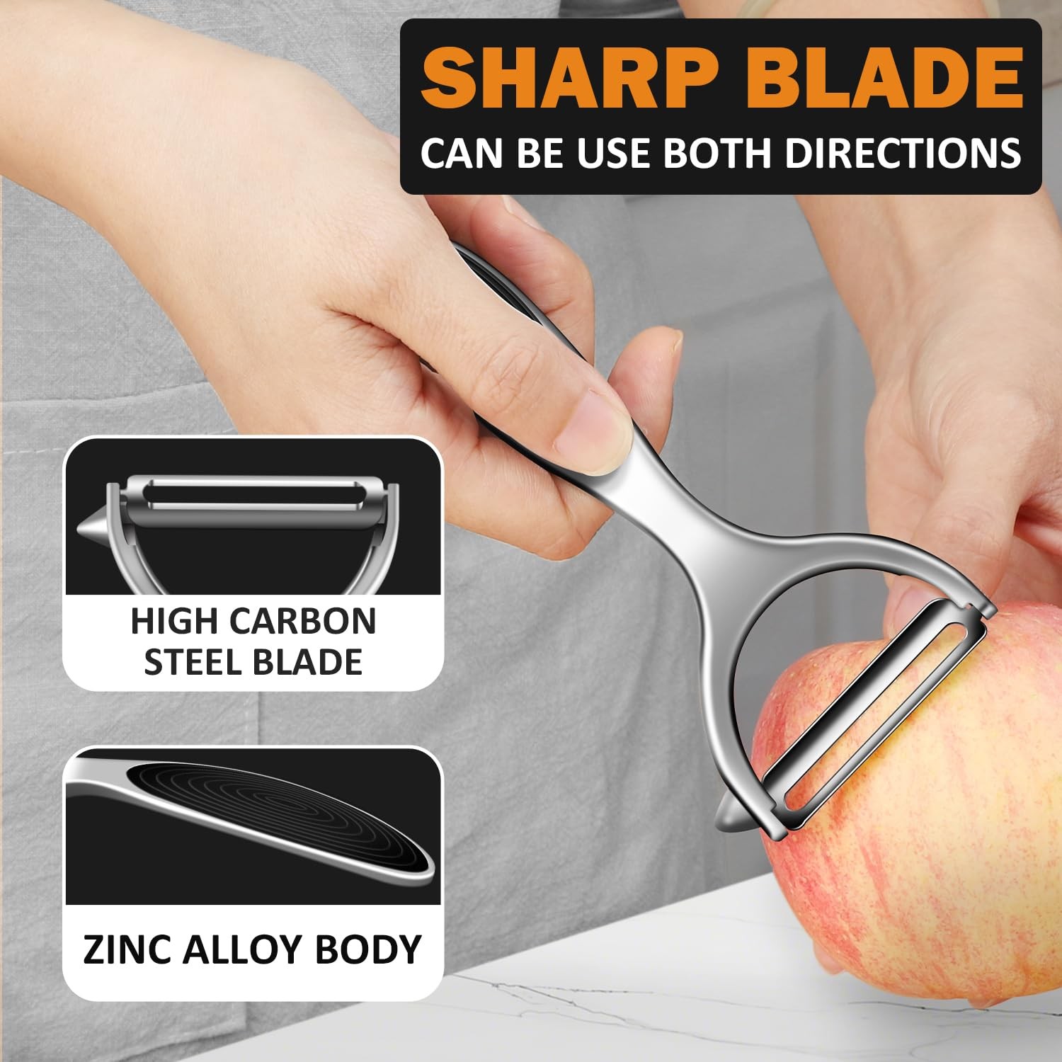 Vegetable Peeler for Kitchen, Potato Peelers for Fruit Straight Blade, Durabl…