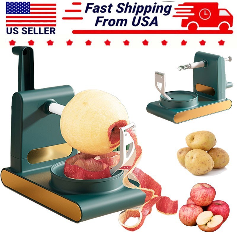 US Fruit Peeler Hand-Cranked Apple Peeling Machine Slicer Corer Potato Peeler