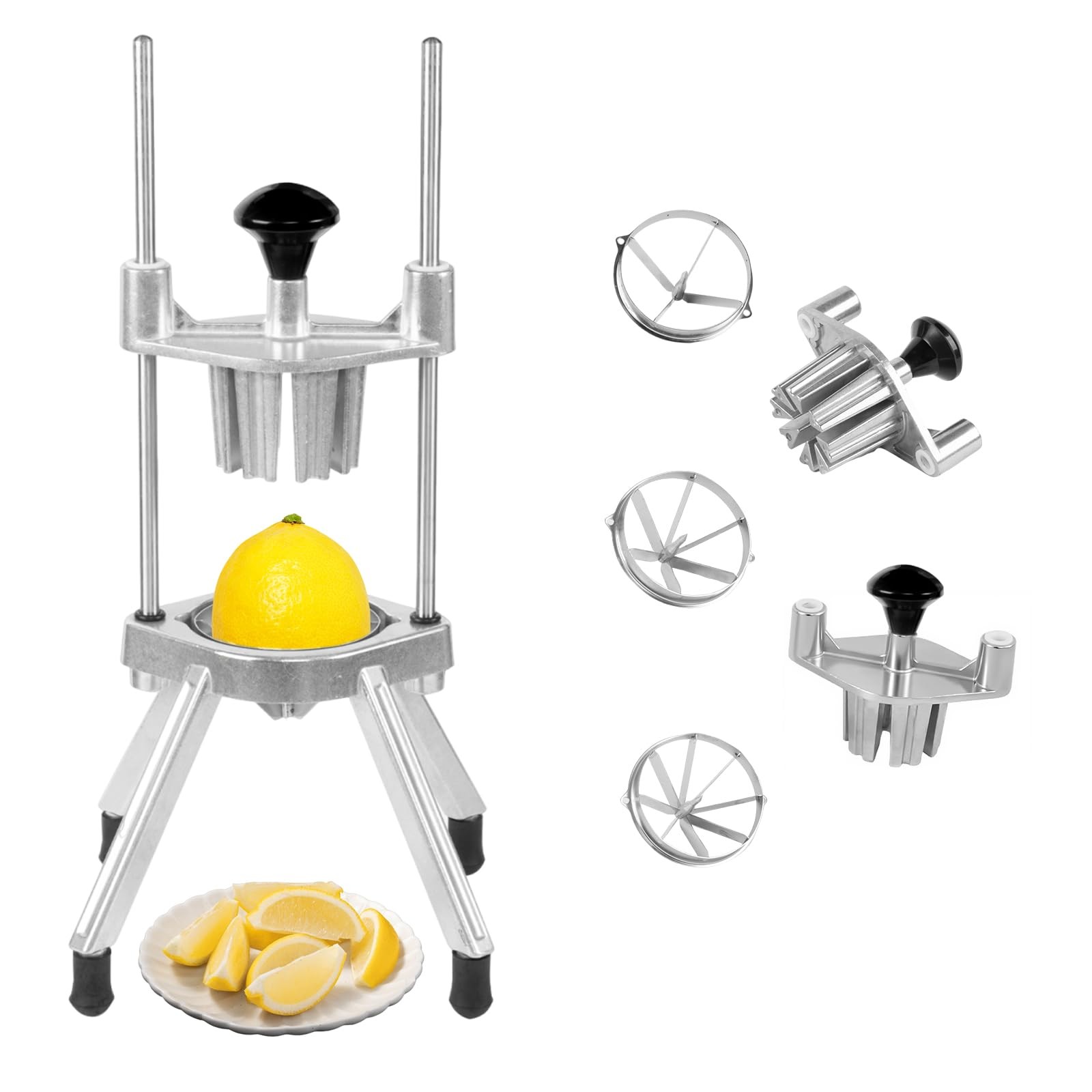BotaBay Commercial Lemon Cutter, 4/6/8Section Stainless Steel Fruit Slicer wi…