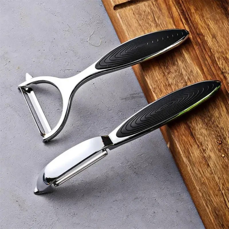 2pc Stainless Steel Vegetable Fruit Peeler Non Slip Handle Potato Carrot Peeler