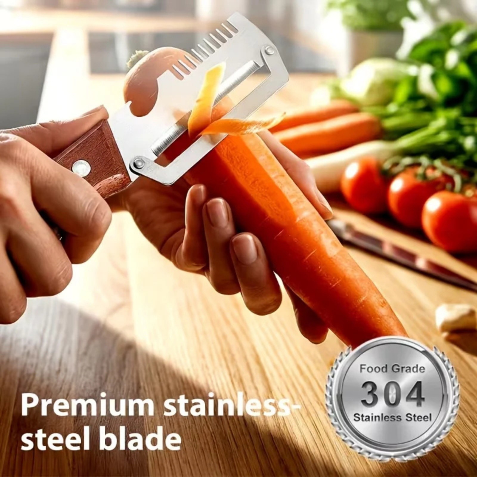Vegetable Peeler 3 in 1 Multi-Functional For Kitchen Stainless Steel Peeler