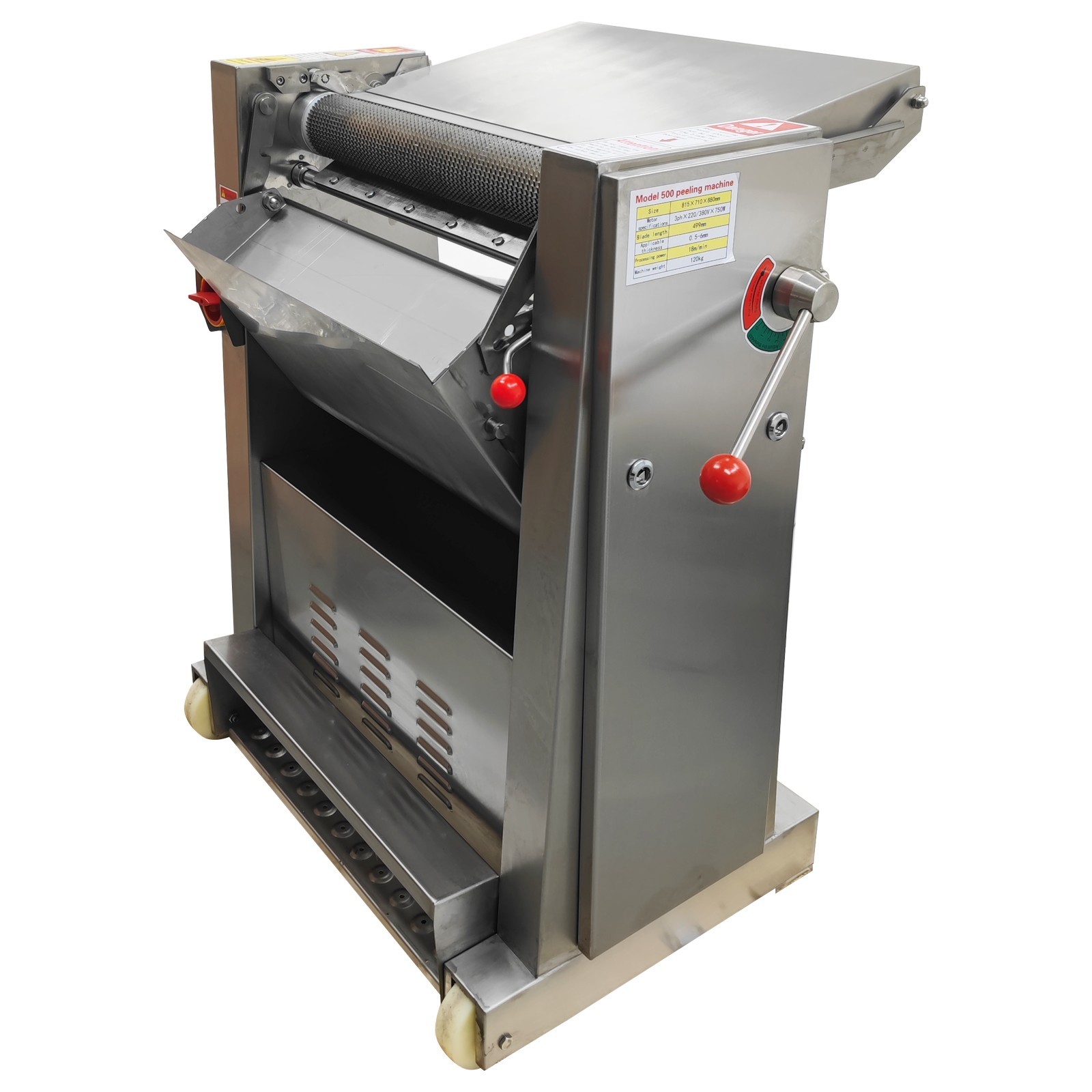 Automatic Pork Meat Skin Peeling Machine 110V 750W Movable Peeler Adjustable
