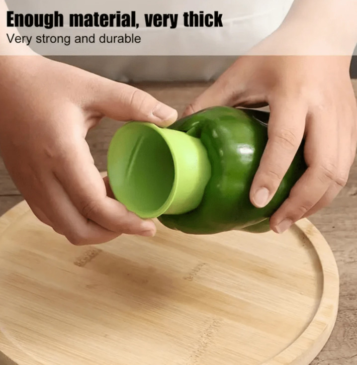 2pcs Pepper Corer Set, Plastic Chili Seed Remover, Kitchen Jalapeno Tool