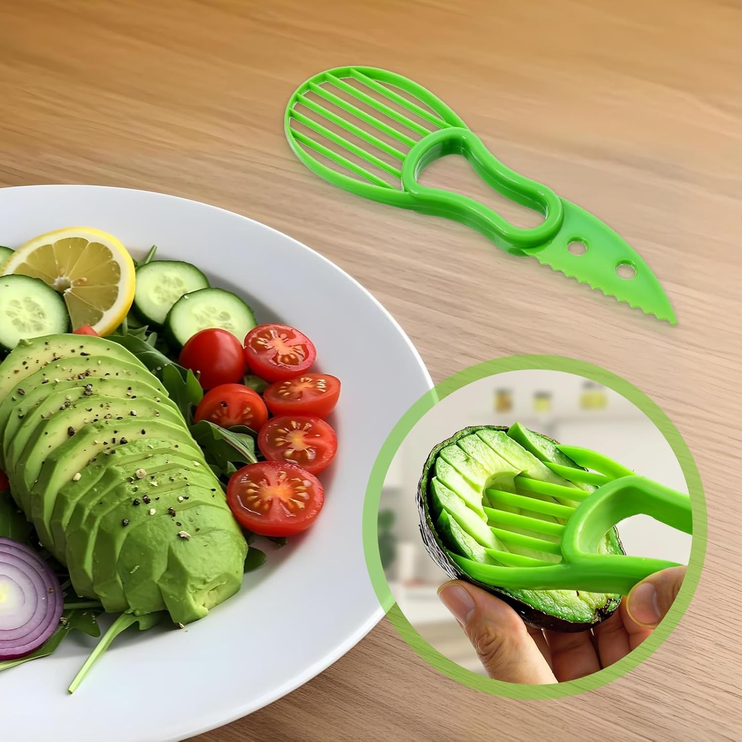 Avocado Cutter Corer Separator Pulp Shea Butter Scoop Fruit Peeler Slicer Knife