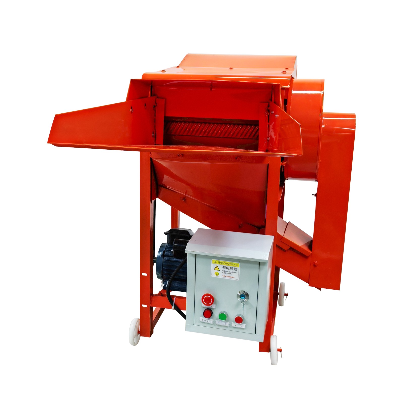 220V Grain Hulling&Peeling Machine Thresher Sheller for Rice Wheat 400-600kg/h