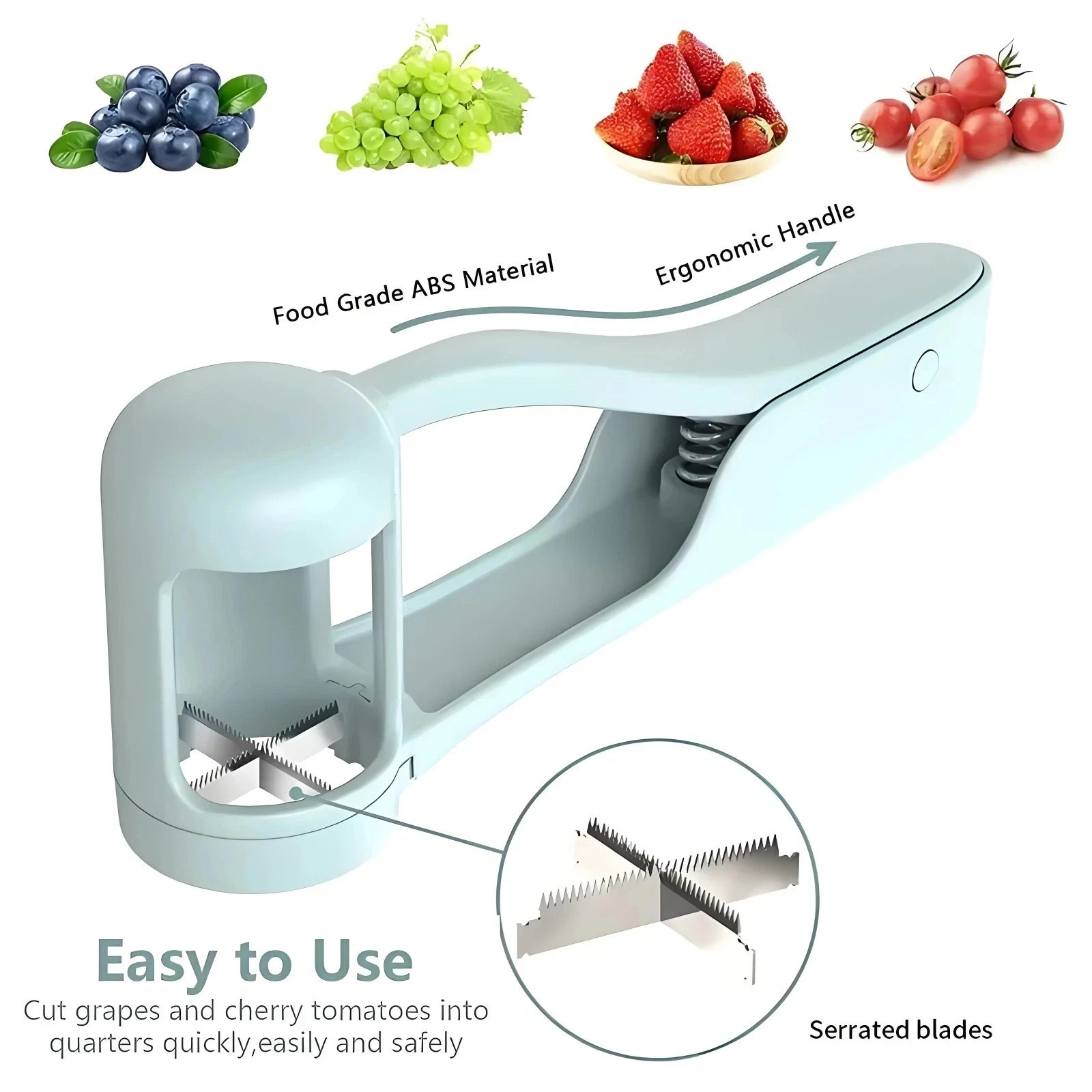 Tomato Slicer Cutter Grape Tools Cherry Fruit Salad Splitter Artifact for Toddle