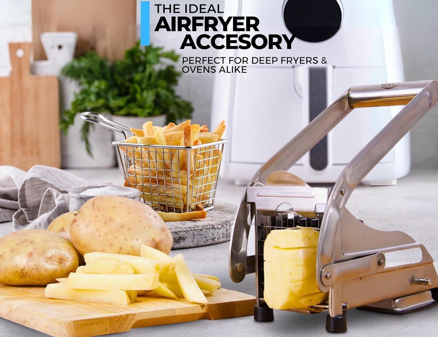 French Fry Cutter, 2-blade Potato Slicer, French Fry Cutter For Potatoes