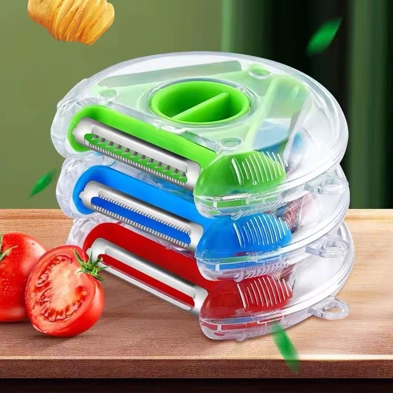 1/3pcs 3in1 Magic Trio Peeler Set Slicer Shredder Julienne Zester Tool Kitchens
