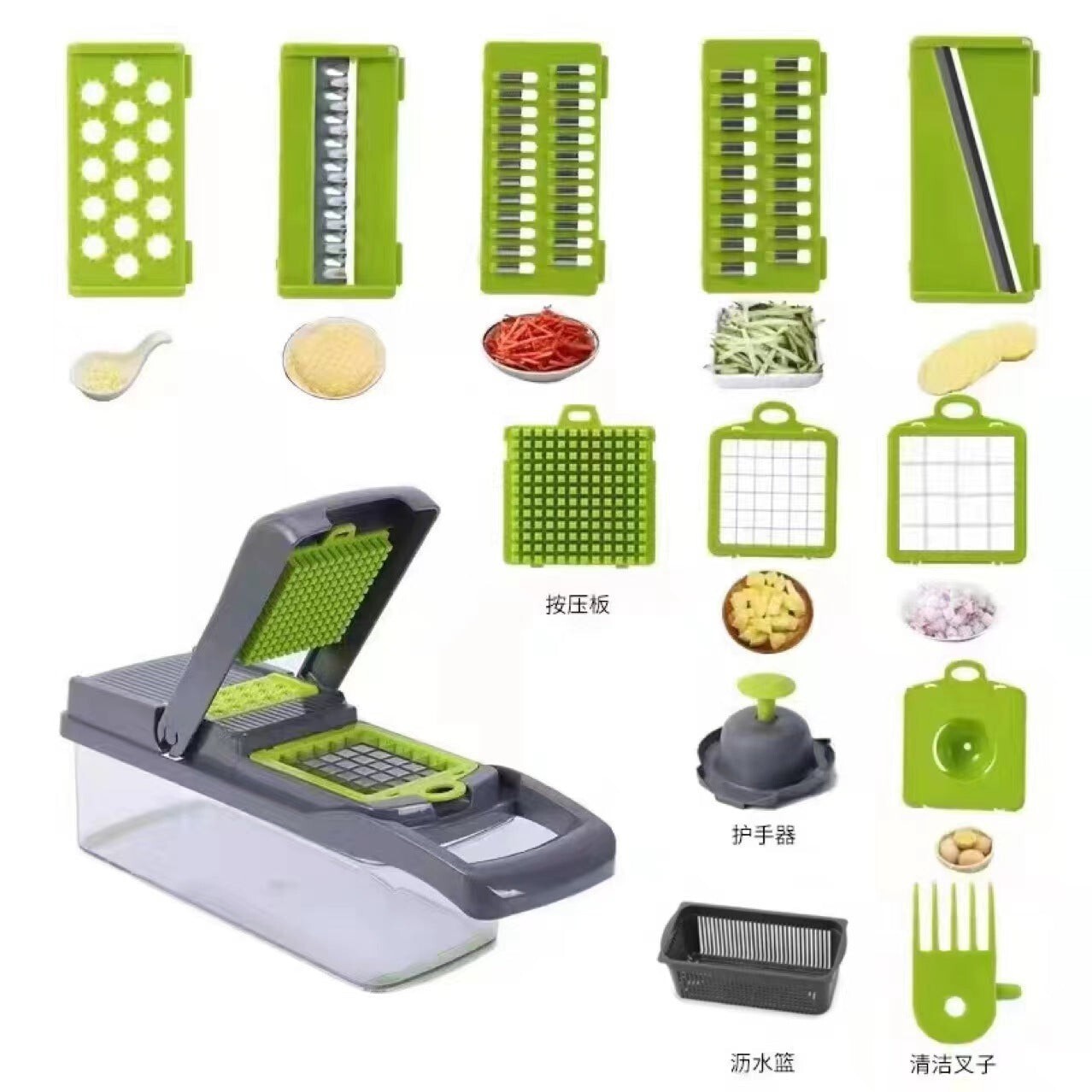 16 In 1 Handheld Manual Kitchen Multifunctional Potato Veggie Grater Slicer