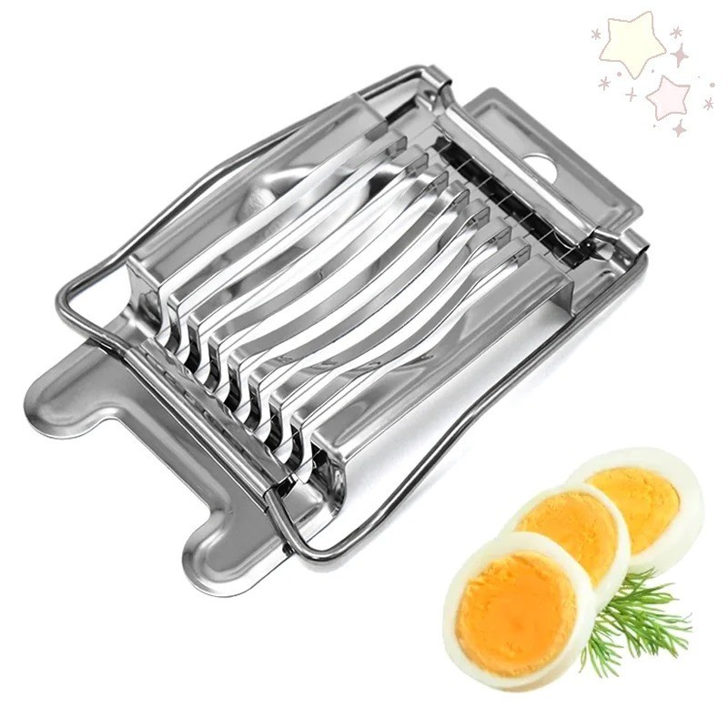Egg Cutter Stainless Steel Hard Boiled Eggs Slicer for Kitchen Tools