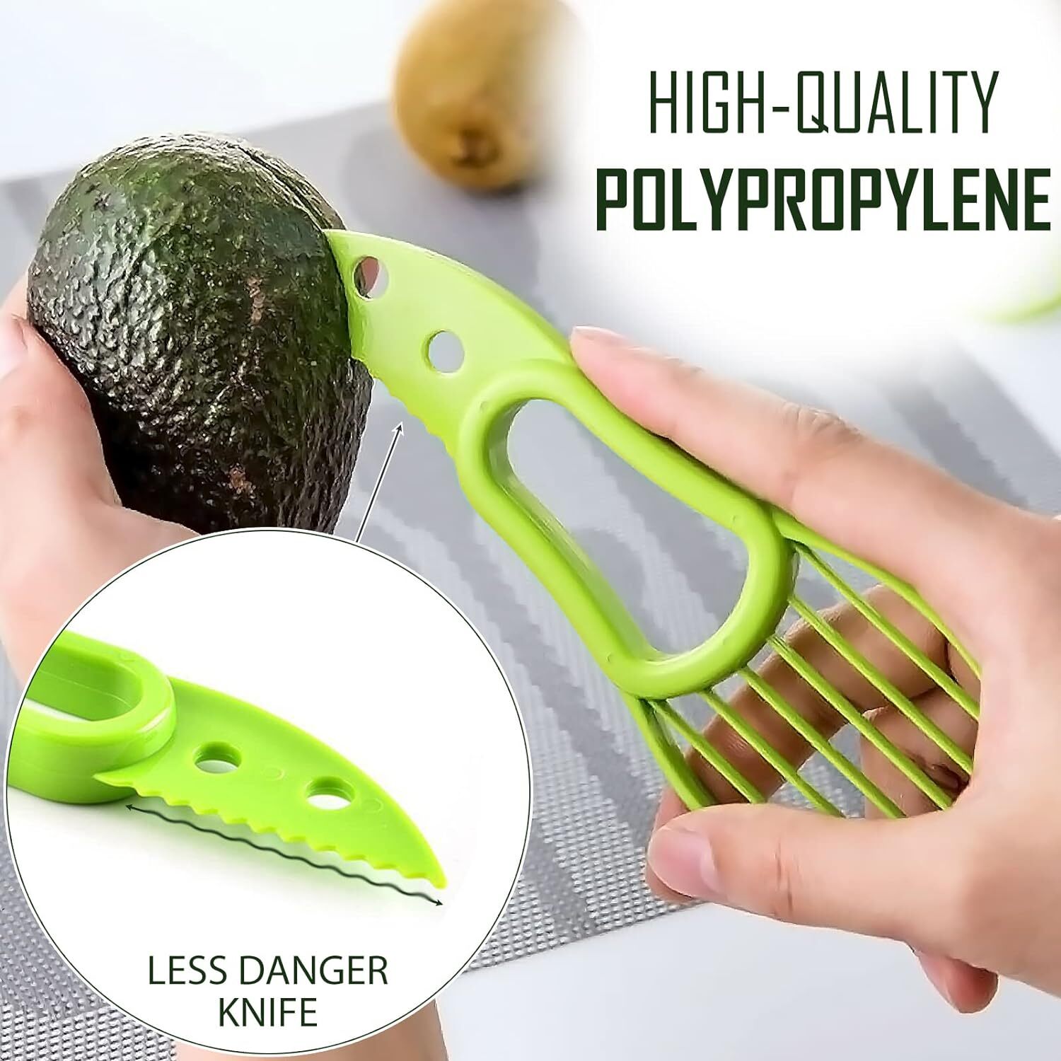 3 in 1 Avocado Slicer Shea Corer Butter Fruit Peeler Cutter Pulp Separator Plast