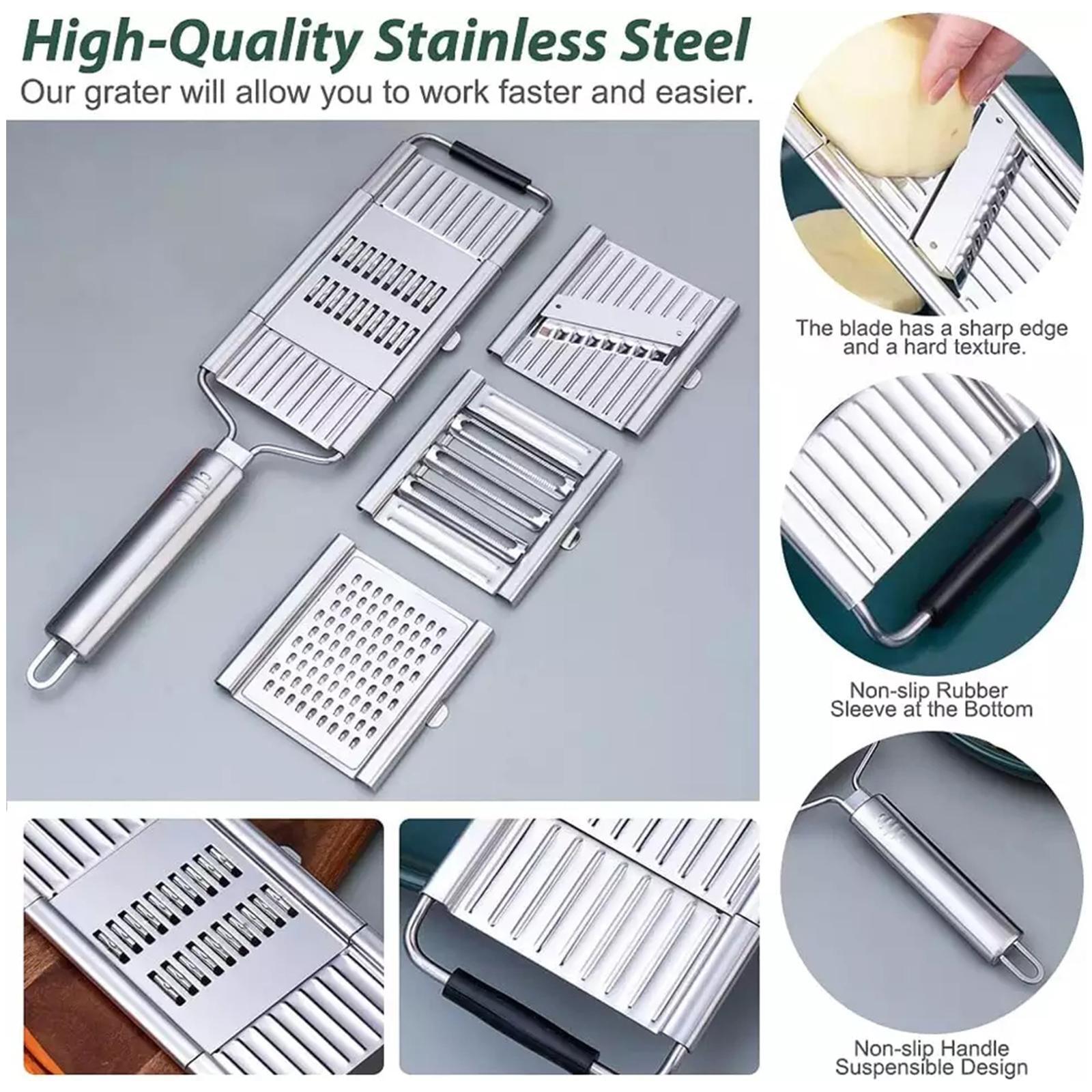 Cut Set BEST Multi-Purpose Vegetable Slicer Cuts Stainless Steel Grater Shredder