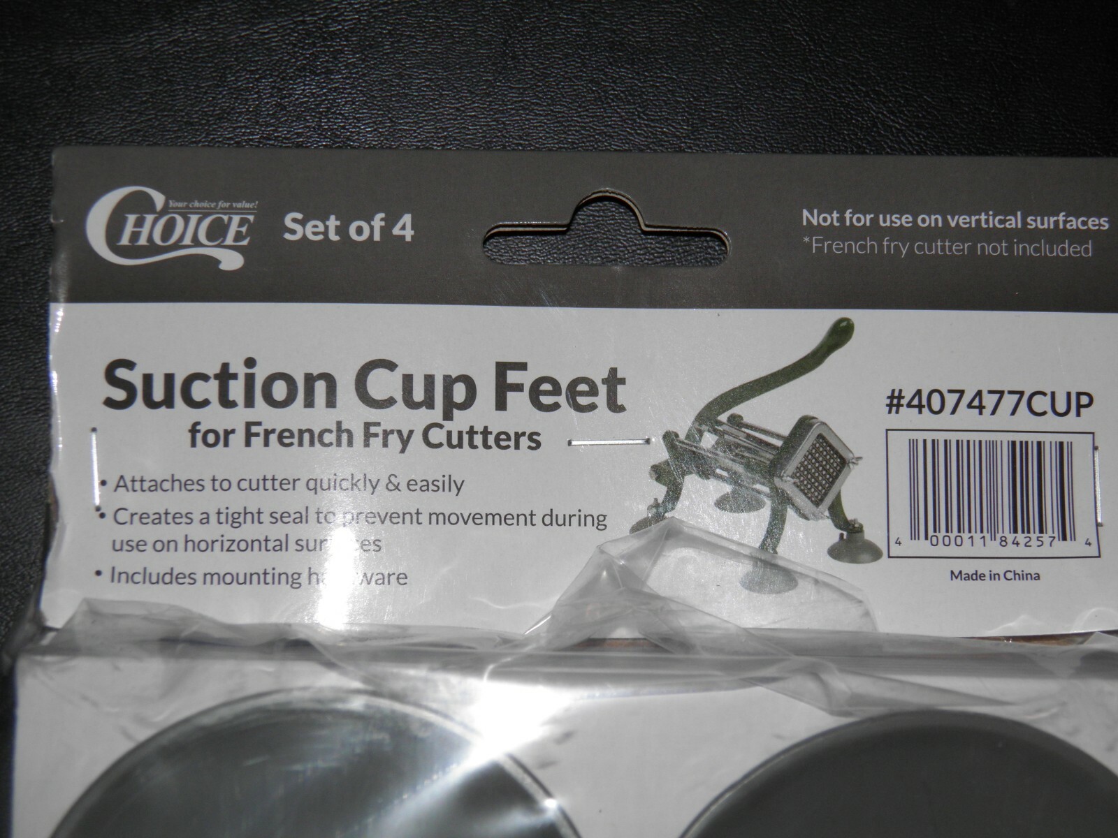 NEW Choice (4) Pack – Suction Cup Feet Holder French Fry Cuttters OEM