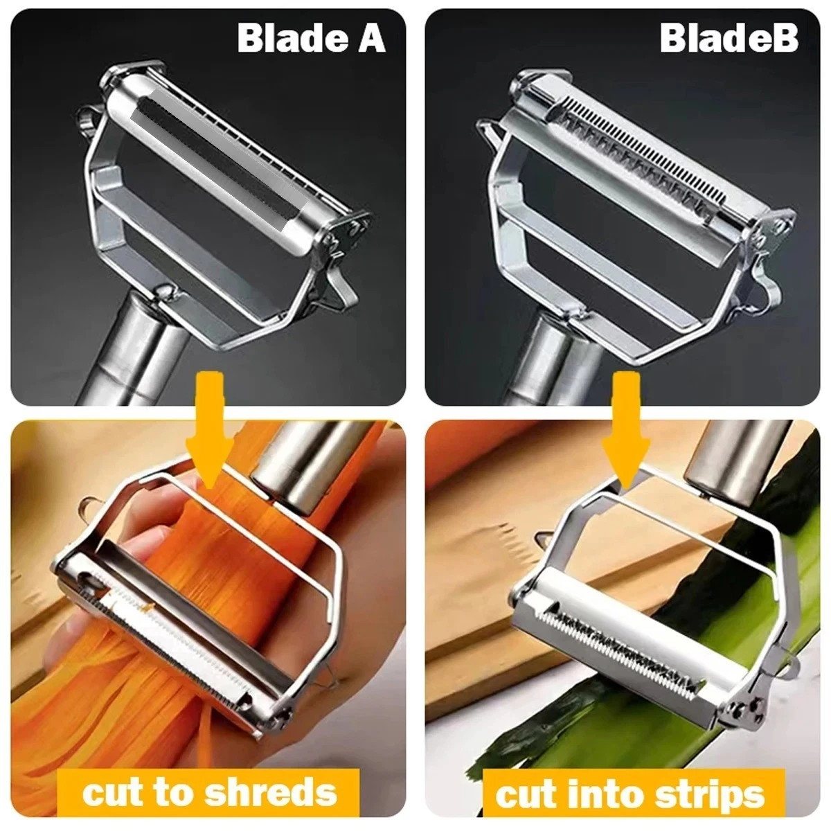 Stainless Steel Vegetable Peeler Julienne Slicer Kitchen Tool for Fruit & Potato
