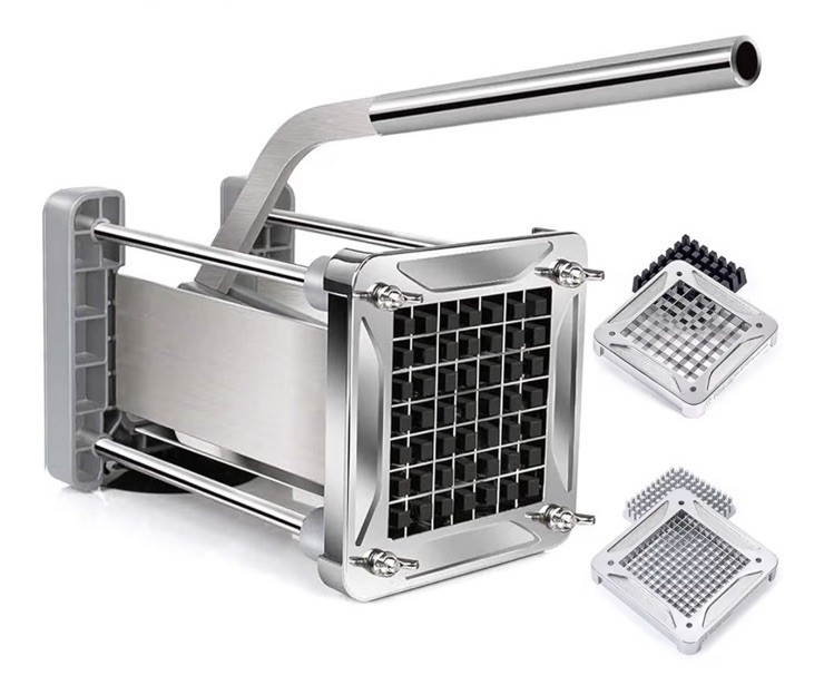 Sopito Professional French Fry Potato Cutter Stainless Steel, 1/2” & 1/4” Blades