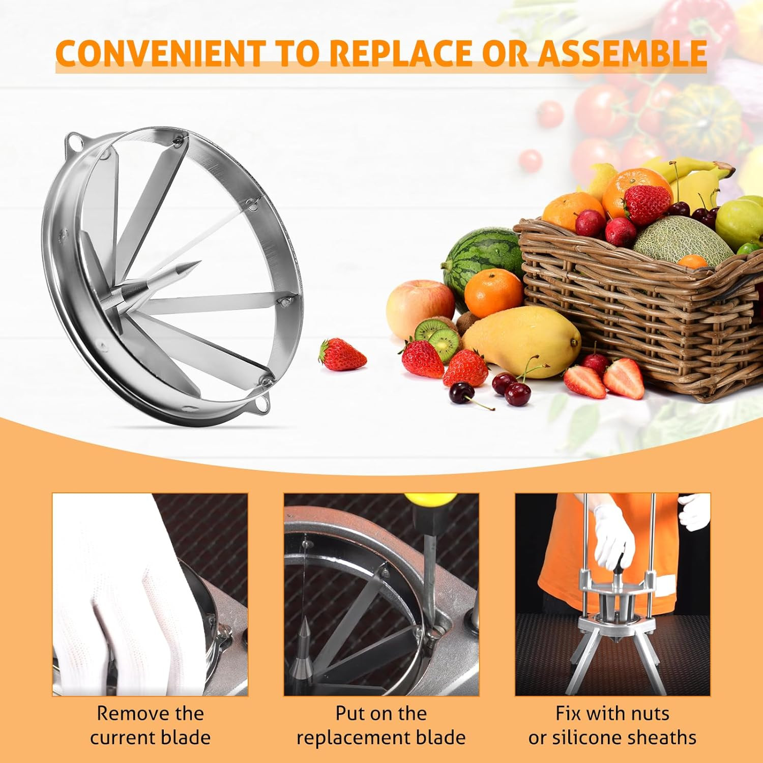 8 Section Blade for Commercial Easy Wedger Lemon Cutter Blade Stainless Steel Fr