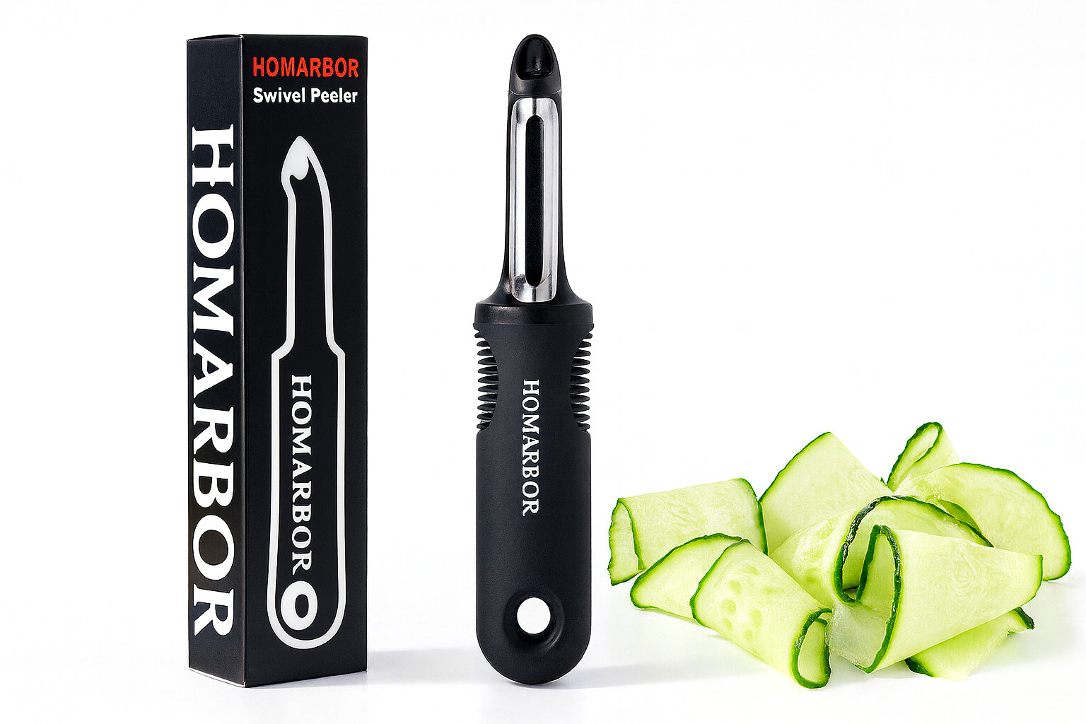 Black Premium Vegetable & Fruit Peeler – Stainless Steel Swivel Potato Peeler