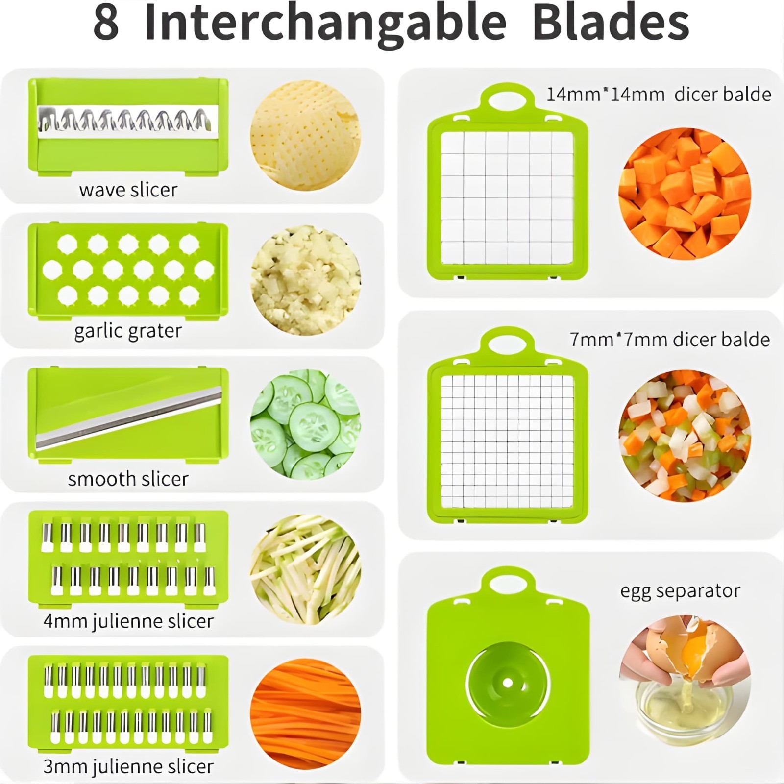 Mueller Vegetable Chopper Pro 4 Blade Onion Chopper Dicer with Container