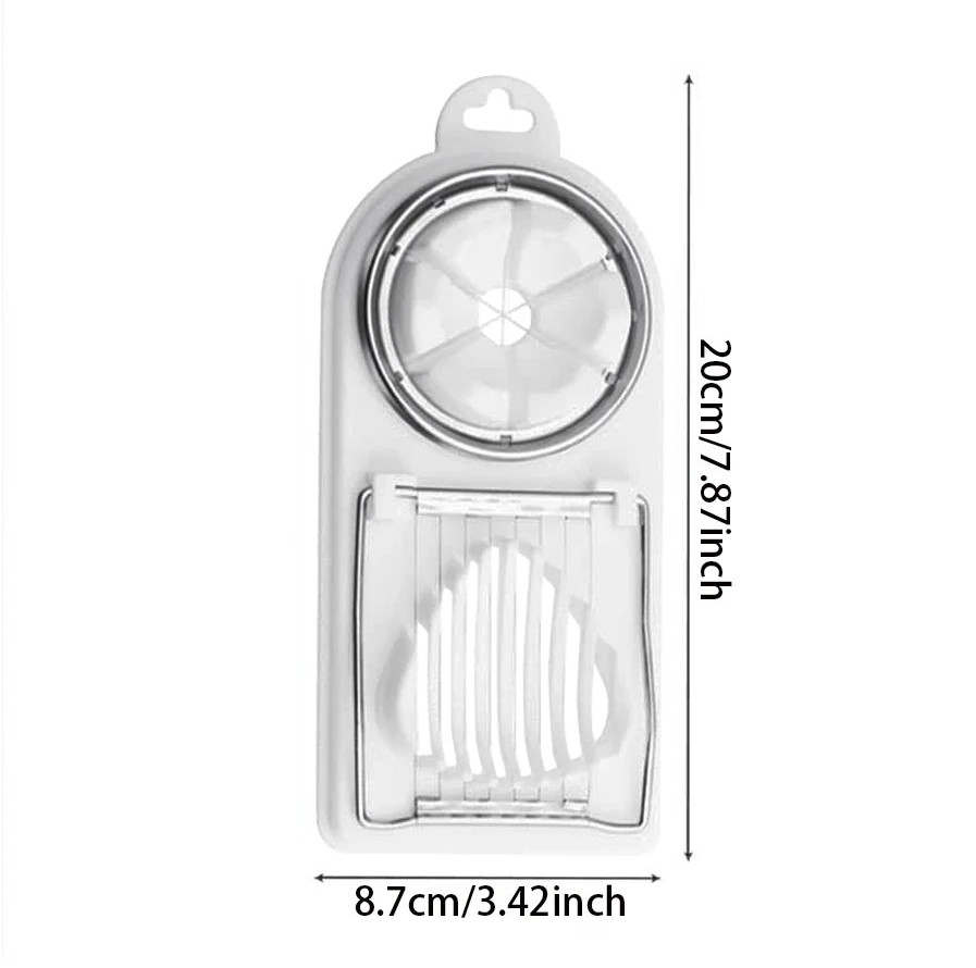 2-in-1 Egg Cutter Stainless Steel Wire Slicer with PP Base Kitchen Tool – NEW