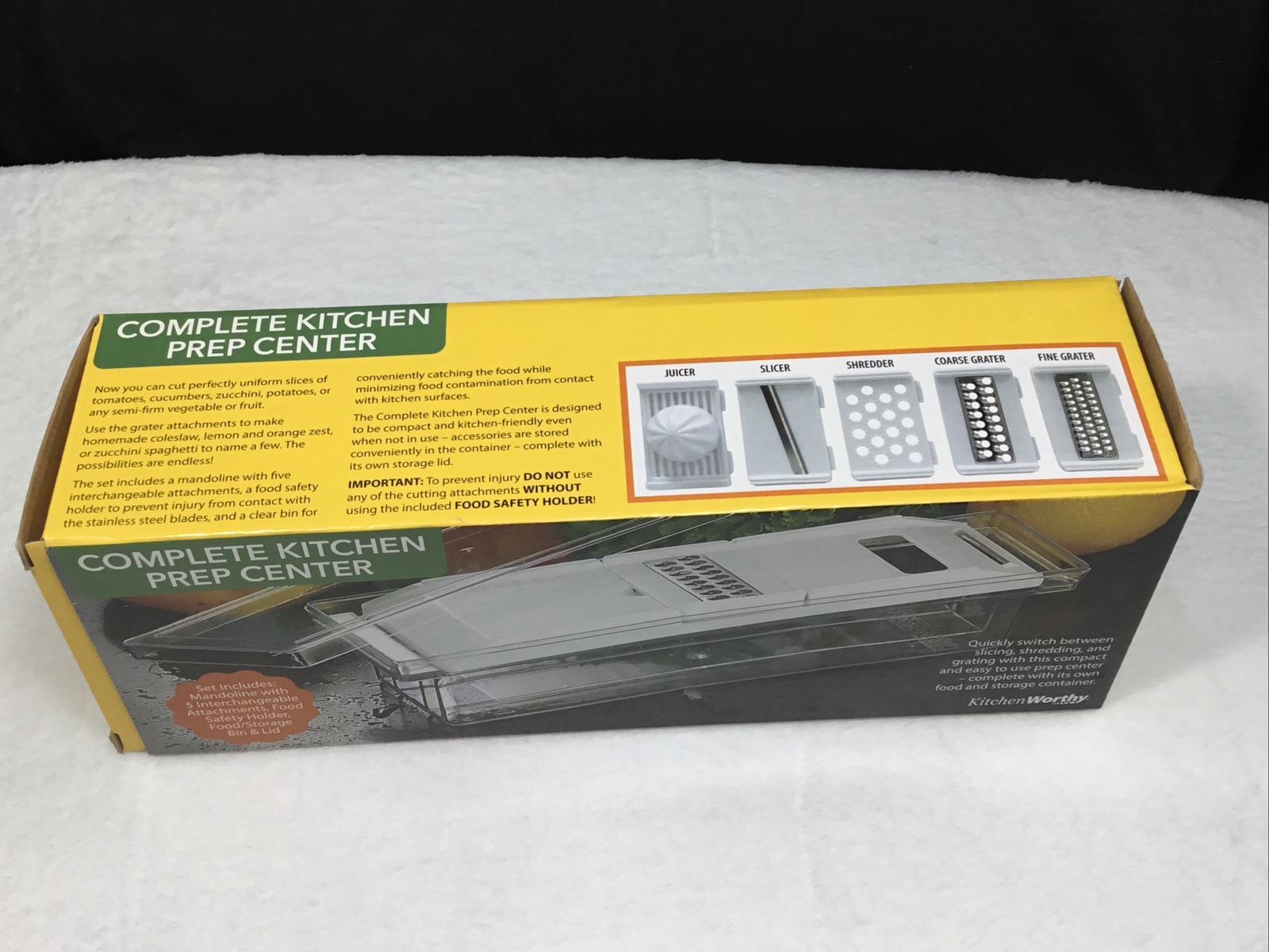 Kitchen Worthy Complete Kitchen Prep Center Slicing Shredding and Grating