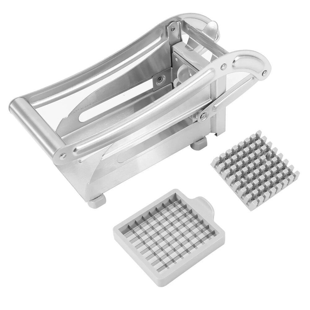 Stainless Steel French Fry Cutter 2 Blade Potato Vegetable Chopper Dicer