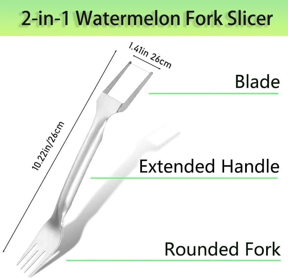 Watermelon Slicer Cutter,2-in-1 Fork Stainless Steel Fruit Cutting Artifact Lot
