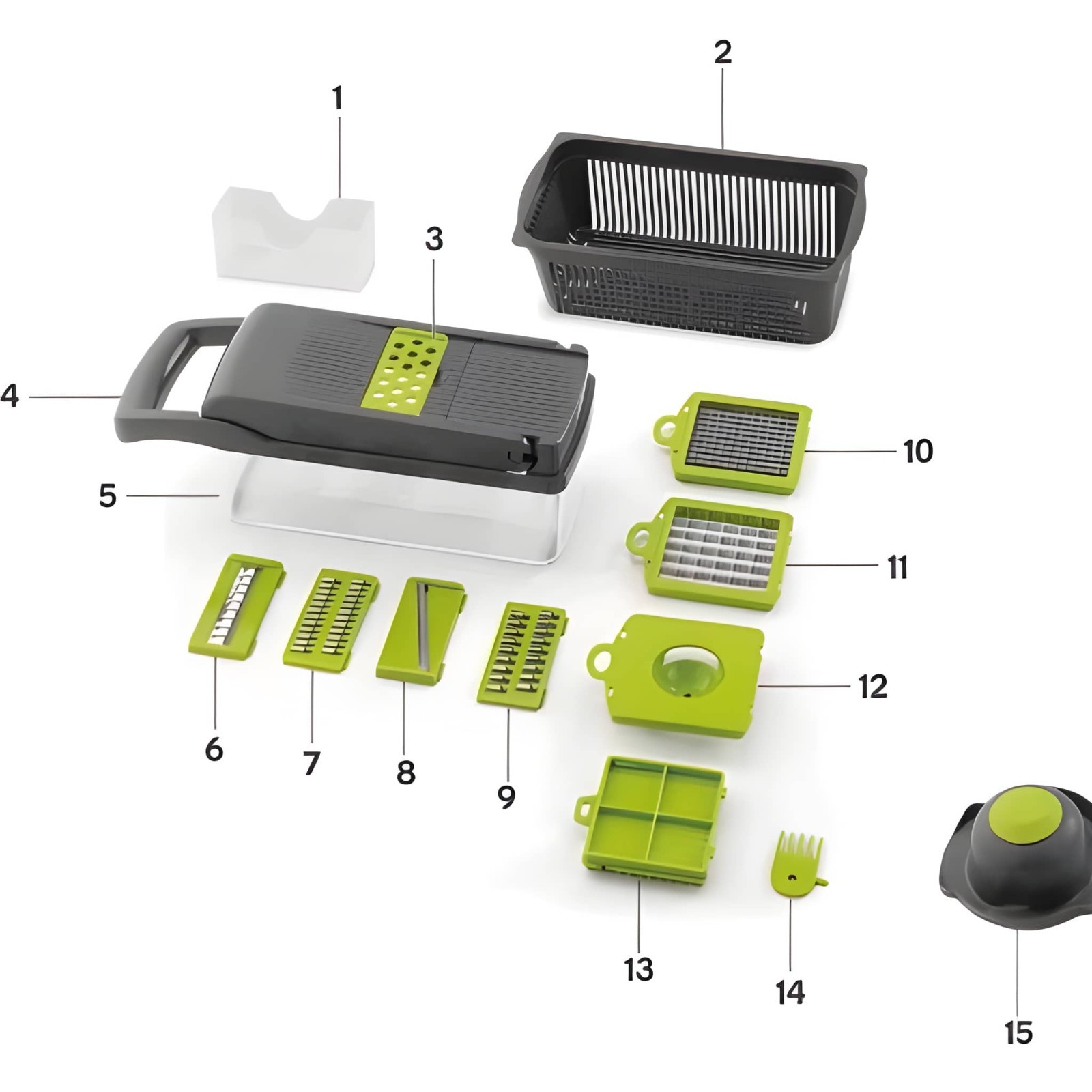 Mueller Vegetable Chopper Pro 4 Blade Onion Chopper Dicer with Container