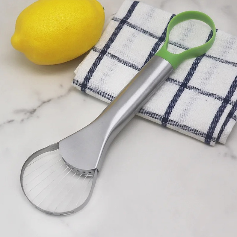 2-in-1 Stainless Steel Avocado Slicer Cutter Peeler Fruit Tool NEW