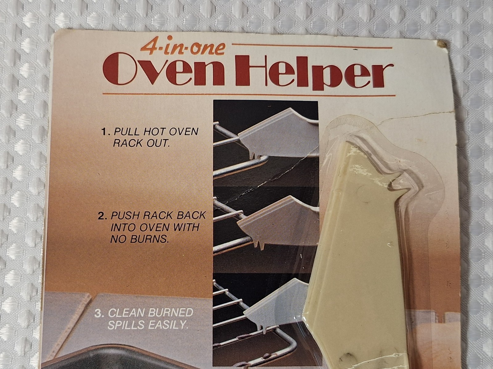 Vintage 4-in-one Oven Helper Scraper Plastic Unique Kitchen Gadget GSL New