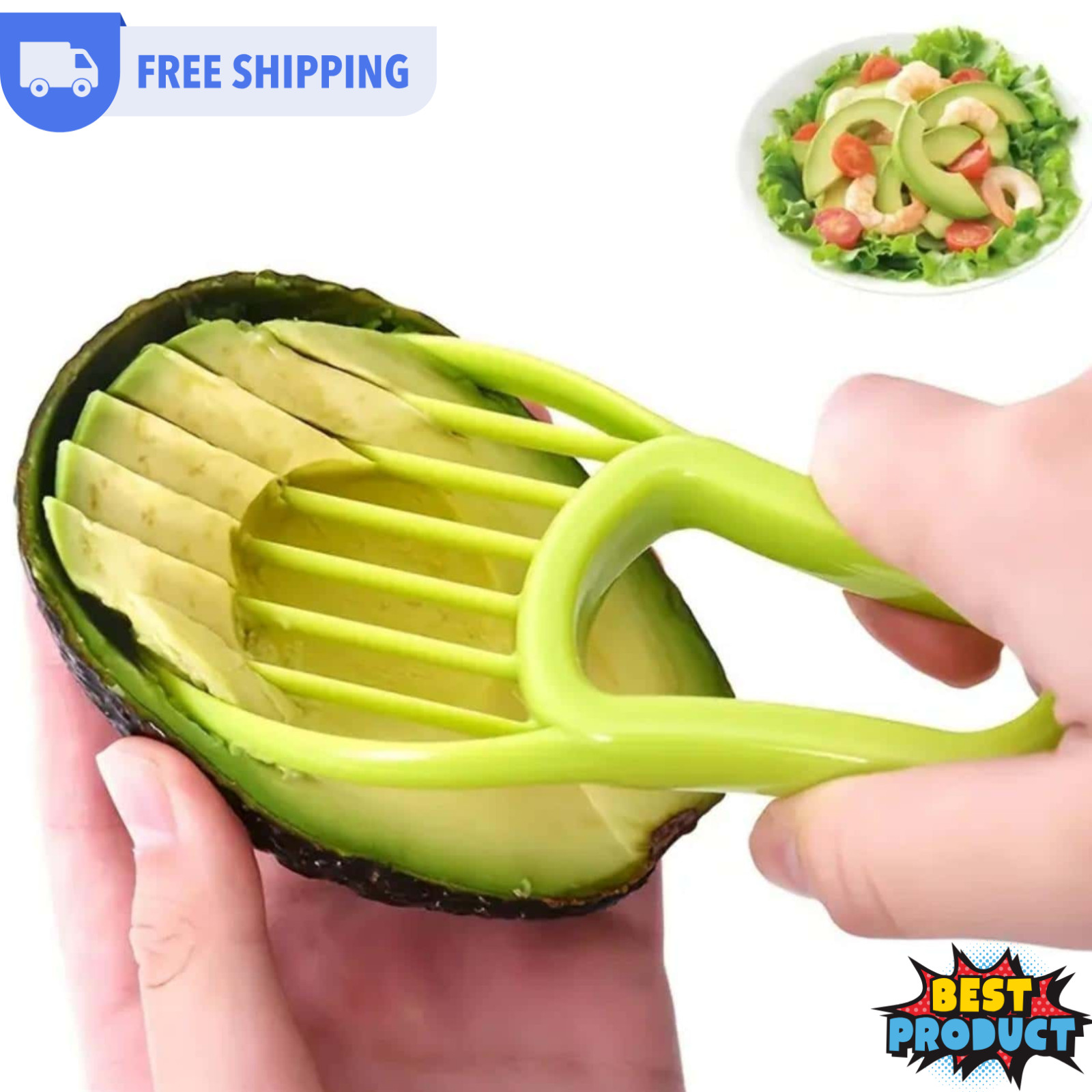 2-in-1 Avocado Slicer Cutter & Pit Remover Fruit Slicer Peeler Kitchen Gadgets