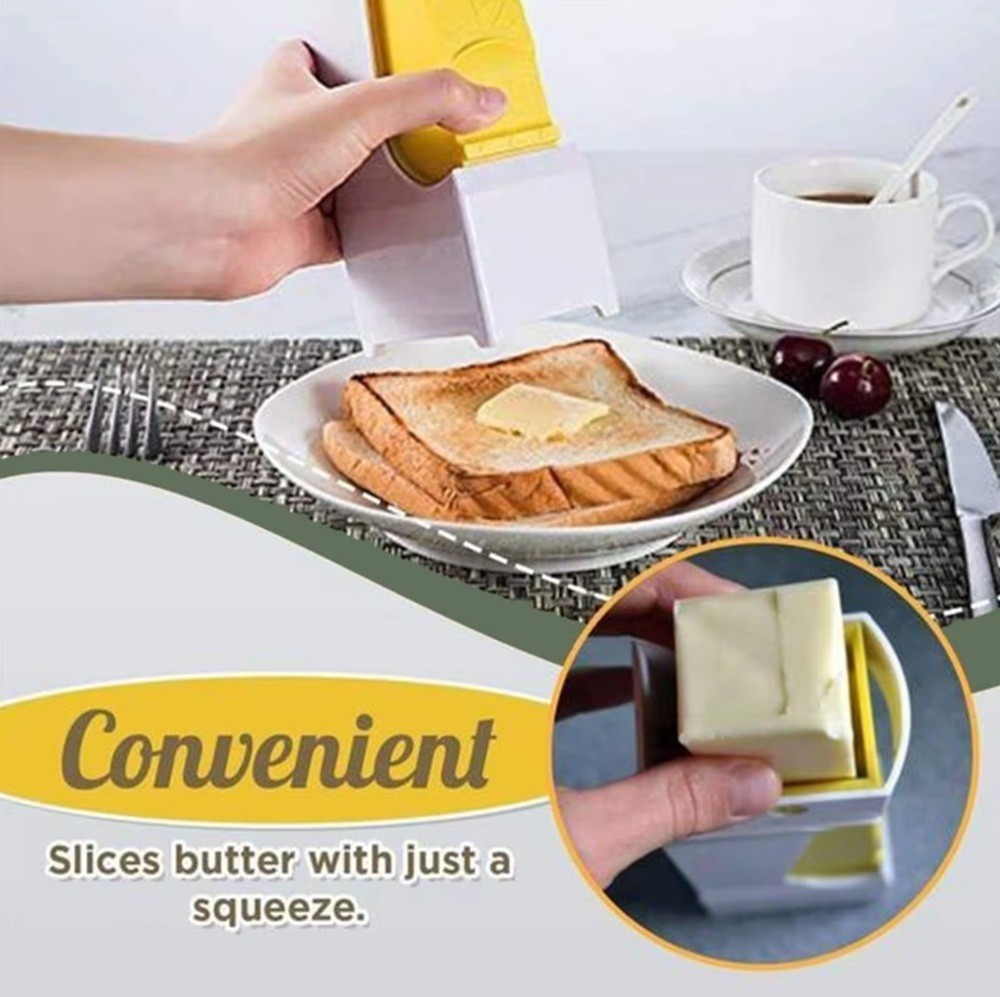 Stick Butter Cutter Slicer Dispenser w/ Freshness Seal Precise Slices 1-Pack