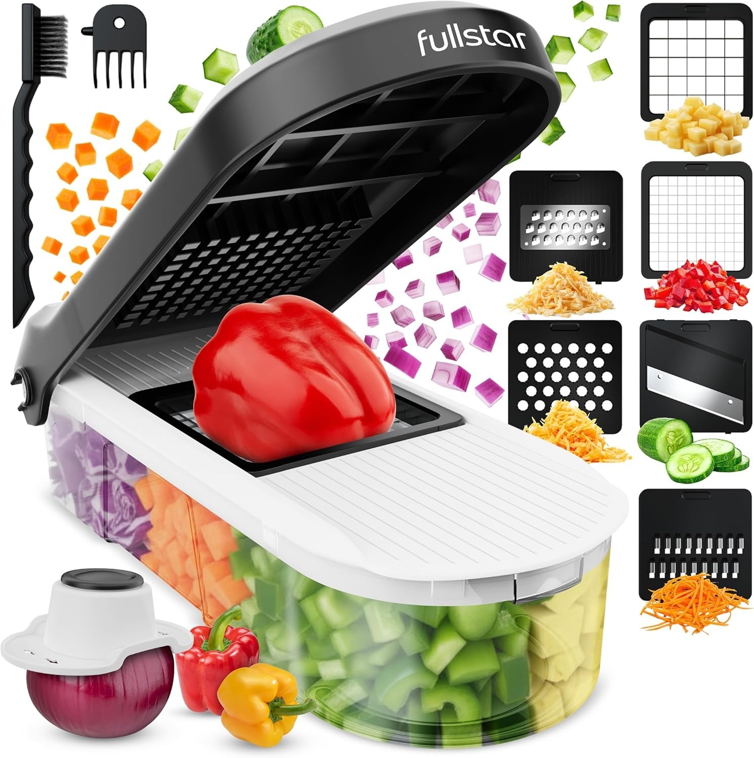 Fullstar The Original Pro Chopper – Vegetable Chopper and Spiralizer, Food Chopp
