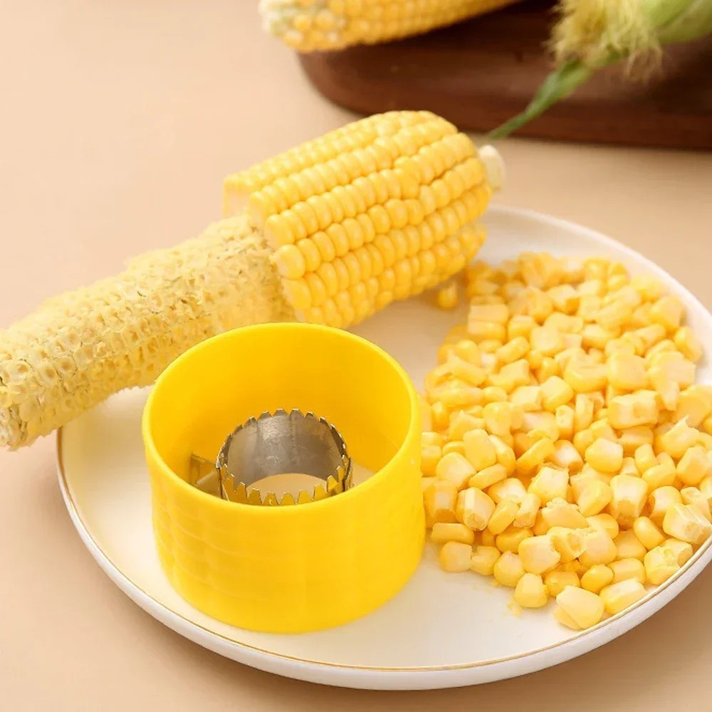 1x Corn Cob Stripper Kernel Remover Stainless Steel Peeler Cutter Kitchen Gadget