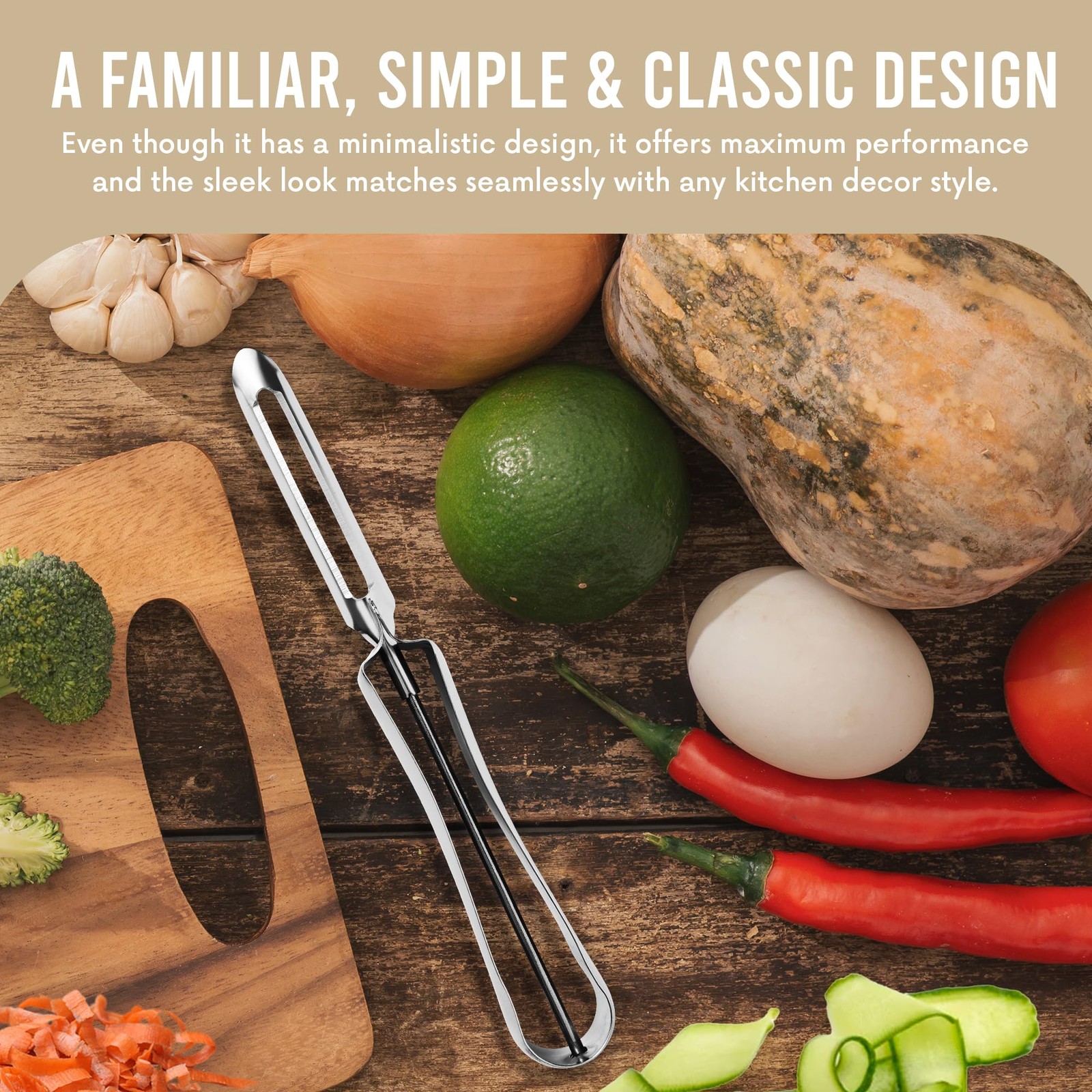 Linden Sweden Original Jonas Vegetable Peeler – Rust Resistant 1 Pack, Silver