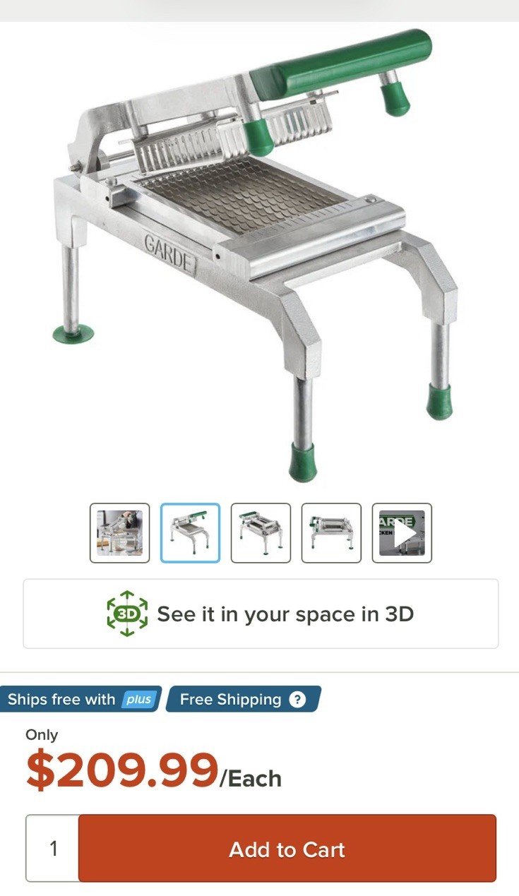 Garde CHKSLC12 Serrated Blade Cooked Chicken Slicer 1/2″