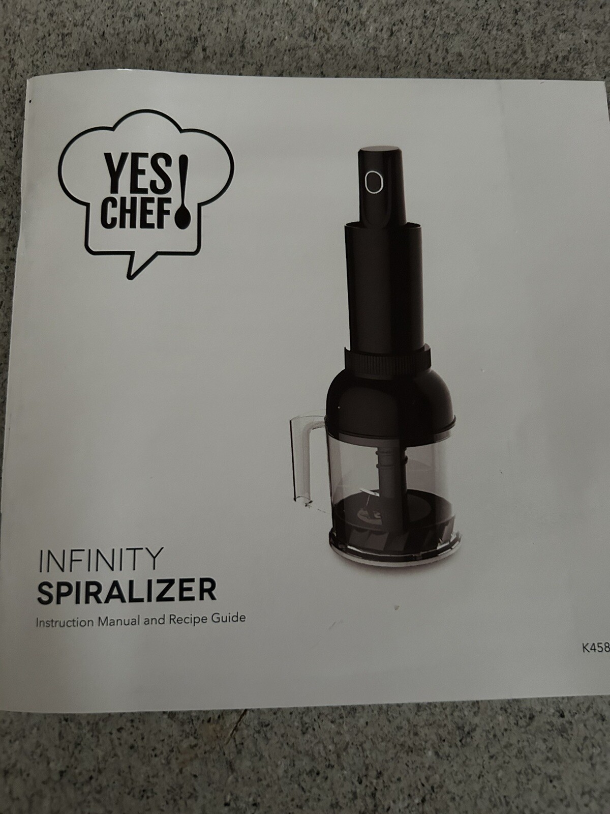 YES CHEF! Infinity Spiralizer with Corer K45809 Black New
