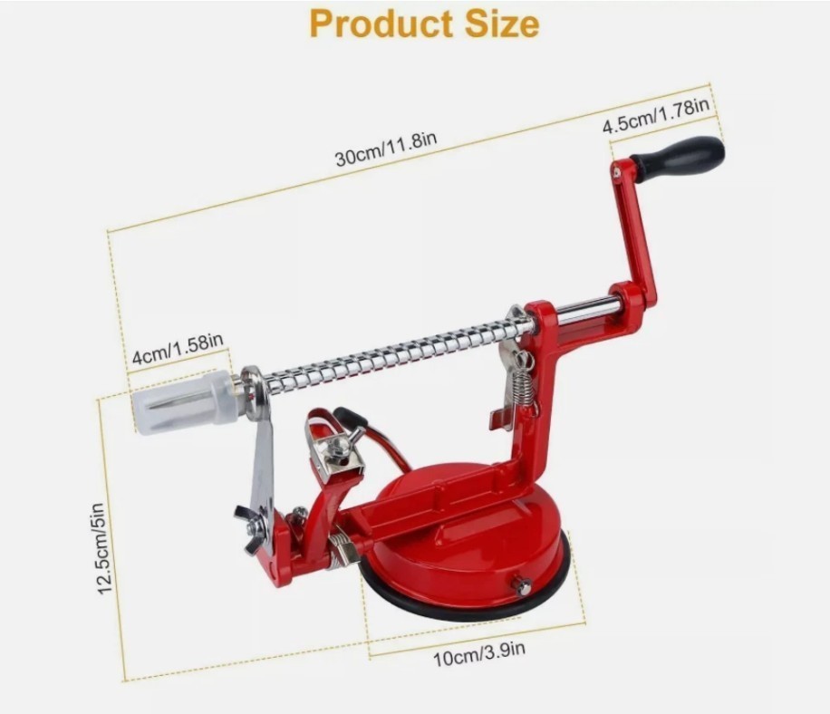 3 in 1 Apple Fruit Corer Slicer Peeler Slinky Machine Potato Cutter *#+#%&