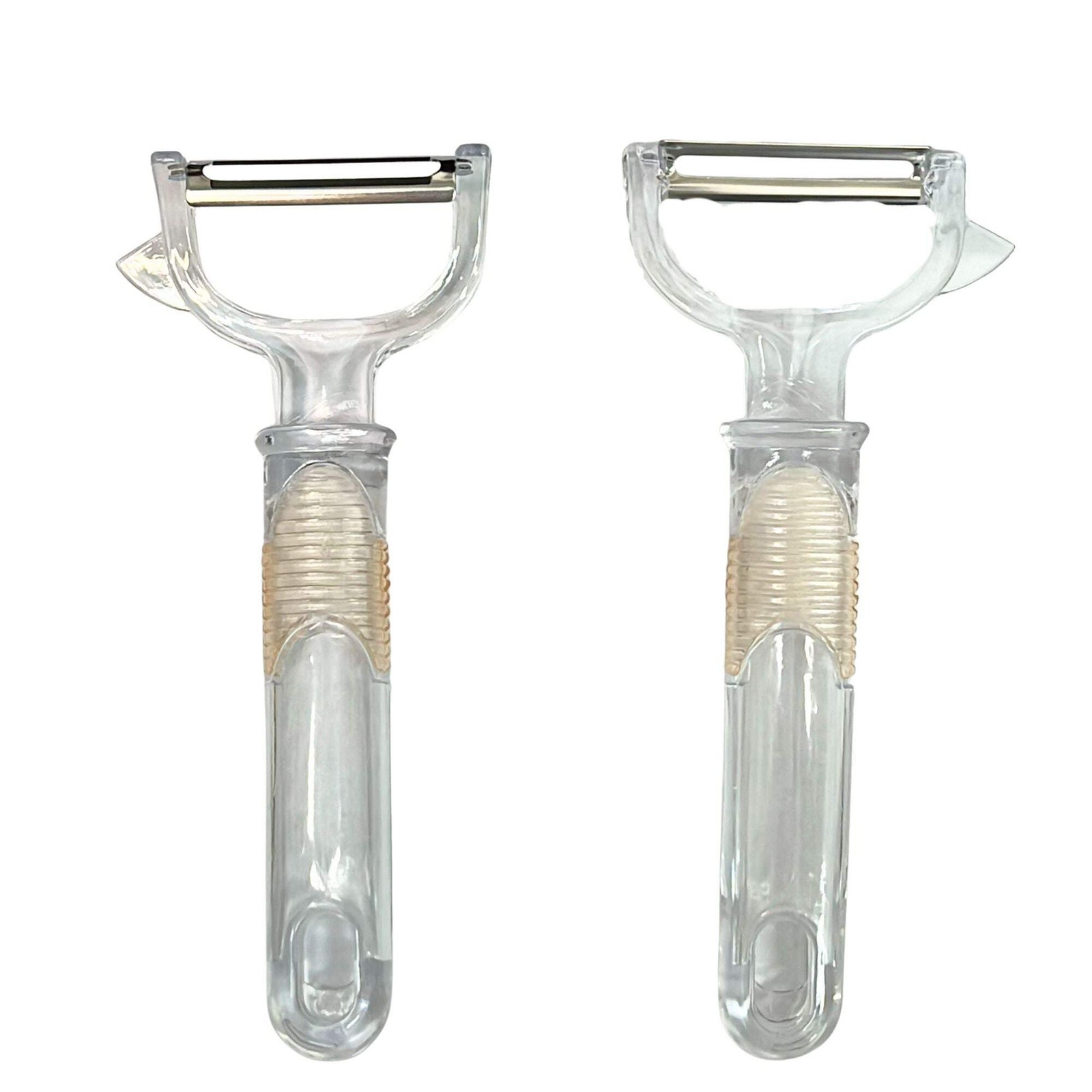 Crystal Handle Fruit & Vegetable Peeler – Flat Blade Design, 6.5″ Long