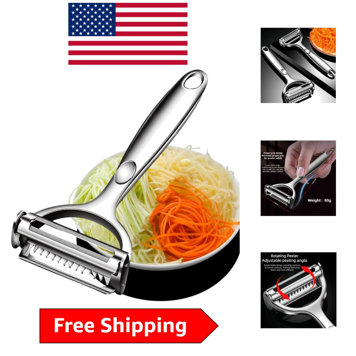 Versatile Y-Shaped 2-in-1 Peeler for Fruits & Vegetables – Safe & Easy Operation