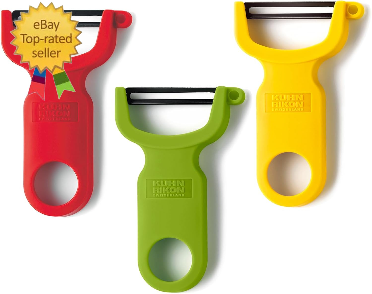 Original Swiss Peeler 3-Pack Red/Green/Yellow