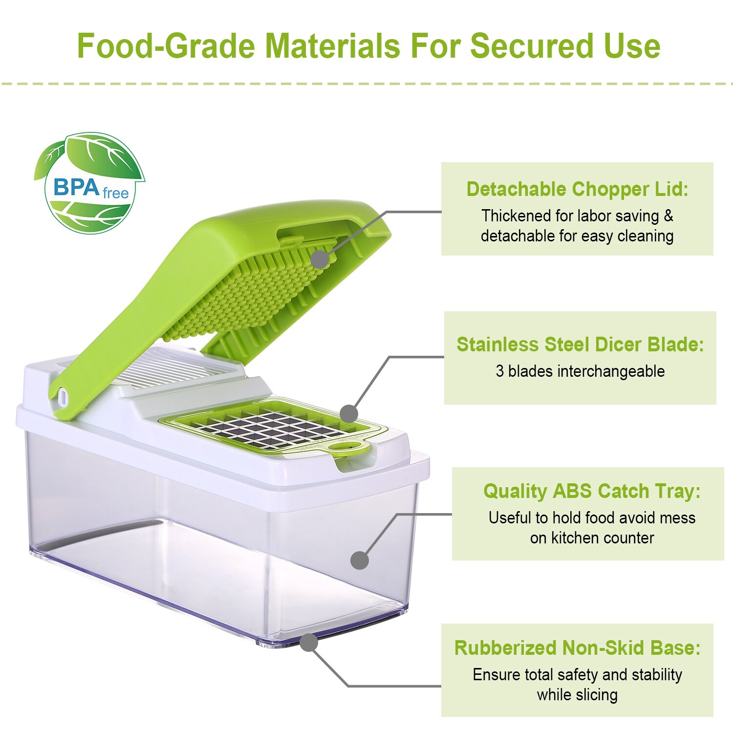 4in1 Food Vegetable Cutter Onion Fruit Dicer Chopper Veggie Slicer Kitchen Tools