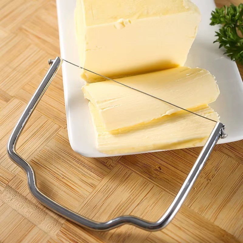 1PC Stainless Steel Cheese Cutter with Durable Wire Slicer for Kitchen