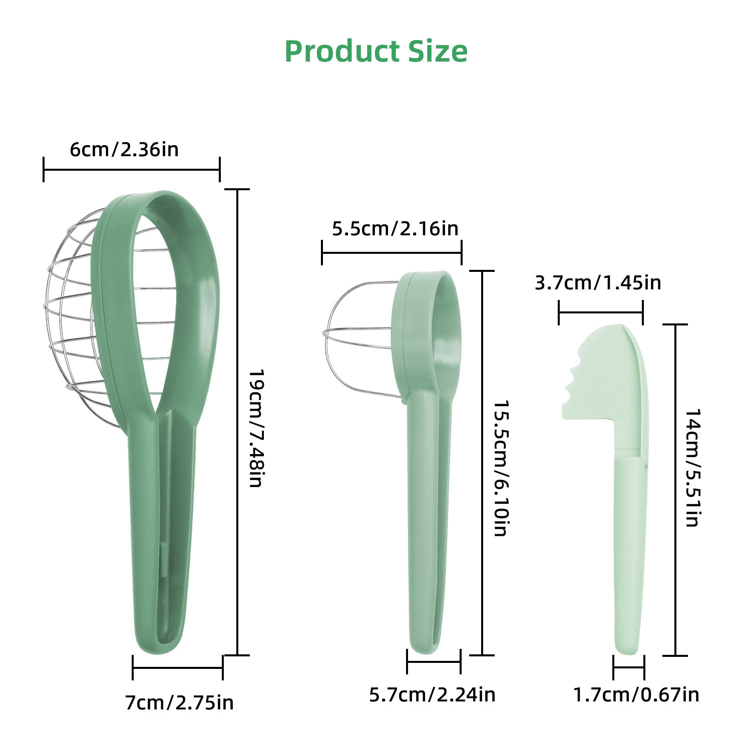Multifunctional Avocado Kiwi Cutter – 3-in-1 Slicer Corer & Peeler Kitchen Tool