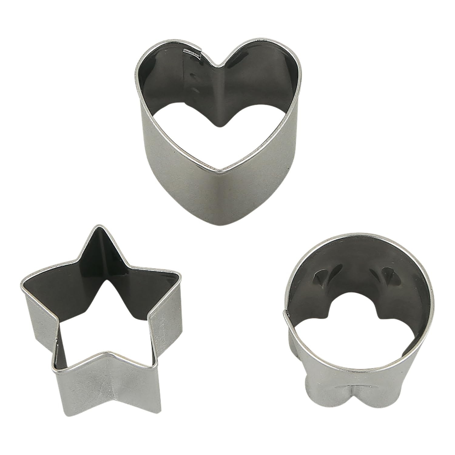 KAI Stainless Steel Vegetable Cutter Set of 3 Flower Heart Star Dishwasher safe