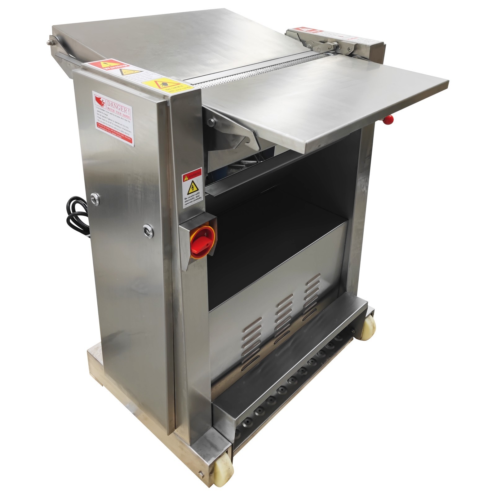 Automatic Pork Meat Skin Peeling Machine 110V 750W Movable Peeler Adjustable