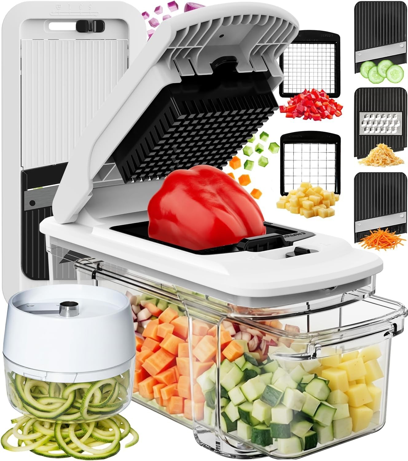 XL Vegetable Chopper & Mandoline Slicer – Vegetable, Onion, Potato, Food, Veg…