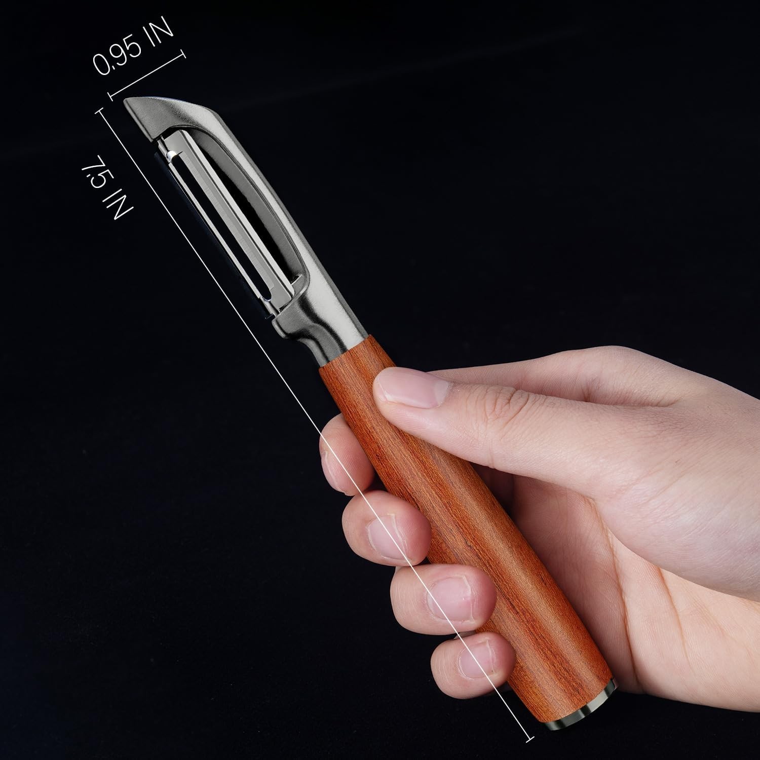 Kitchen Peeler Stainless Steel Fruit Vegetable Peeler with Wood Handle